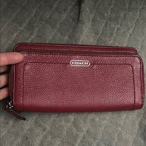 Coach Classic Maroon Leather Wallet